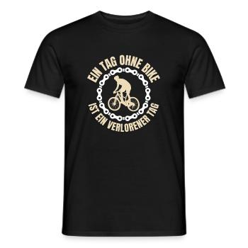 Cool Bicycle Motif - Bike Lover Design - Men's T-Shirt - black - Front - AI Model Male 178 light (178cm)