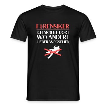 Forensic Design- Perfect for Forensic Science Fans - Men's T-Shirt - black - Front - AI Model Male 178 light (178cm)