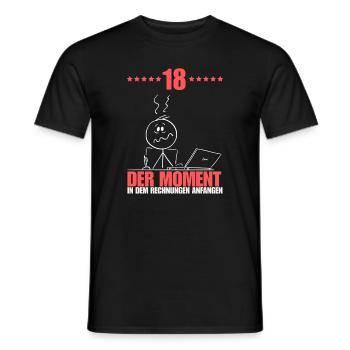 18 years 18th birthday Finally 18 - Men's T-Shirt - black - Front - AI Model Male 178 light (178cm)