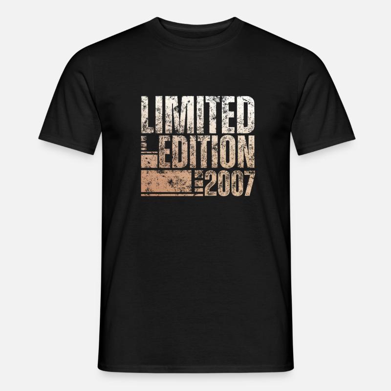 Limited Edition 2007 18. Geburtstag Geschenk - Männer T-Shirt - Schwarz