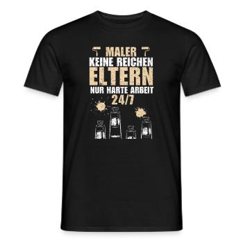 Cool painter design - art meets craftsmanship - Men's T-Shirt - black - Front - AI Model Male 178 light (178cm)