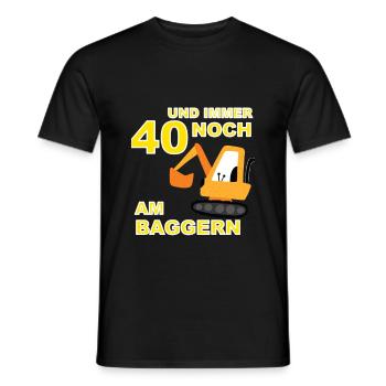 Herren 40.Geburtstag Mann 40Jahre Geschenk Lustig - Männer T-Shirt - Schwarz - Vorne - AI Model Male 178 light (178cm)