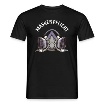Maskenpflicht Lackiermaske Lackierer Auto KFZ - Männer T-Shirt - Schwarz - Vorne - AI Model Male 178 light (178cm)