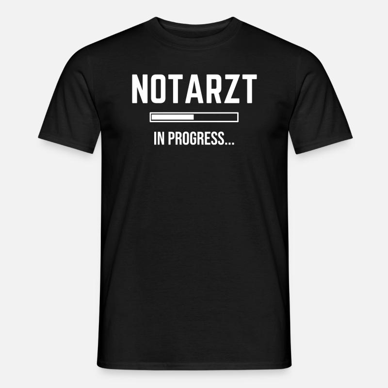 Notarzt In Progress - Männer T-Shirt - Schwarz