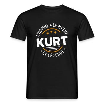 Kurt The Man The Myth The Legend - Men's T-Shirt - black - Front - AI Model Male 178 light (178cm)