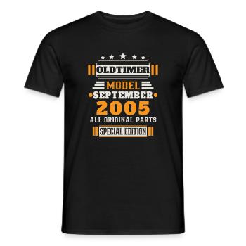 Oldtimer September 2005 Geburtstag Geschenk - Männer T-Shirt - Schwarz - Vorne - AI Model Male 178 light (178cm)