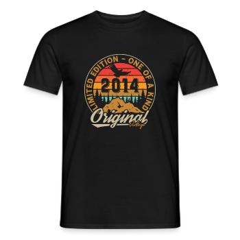 2014 Vintage Retro Geburtstagsgeschenk - Männer T-Shirt - Schwarz - Vorne - AI Model Male 178 light (178cm)