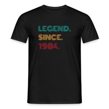 Legende seit 1984 Vinatge 1984 Geburtstagsgeschenk - Männer T-Shirt - Schwarz - Vorne - AI Model Male 178 light (178cm)