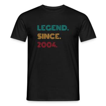 Légende depuis 2004 Cadeau D'anniversaire - T-shirt homme - noir - Devant - AI Model Male 178 light (178cm)