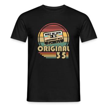 Original 1935 Vintage Retro Anniversary Gift - Men's T-Shirt - black - Front - AI Model Male 178 light (178cm)