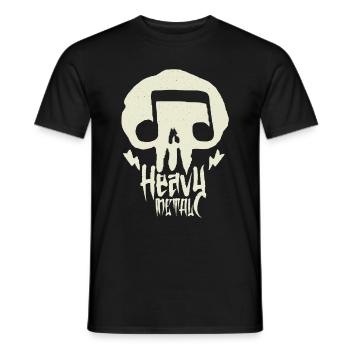 Ich bin ein Heavy Metal Fan - Musikfan - Männer T-Shirt - Schwarz - Vorne - AI Model Male 178 light (178cm)