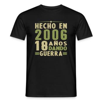 18 Jahre altes Geburtstagsgeschenk aus dem Jahr 2006 - Männer T-Shirt - Schwarz - Vorne - AI Model Male 178 light (178cm)