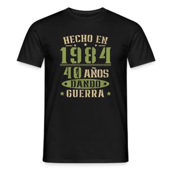 Fabriqué en 1984 40 ans d’existence Cadeau d’anniversaire - T-shirt homme - noir - Devant - AI Model Male 178 light (178cm)