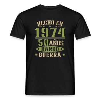 Hergestellt im Jahr 1974 50 Jahre Geburtstagsgeschenk - Männer T-Shirt - Schwarz - Vorne - AI Model Male 178 light (178cm)