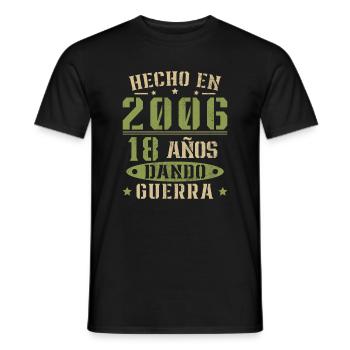 18 Jahre altes Geburtstagsgeschenk aus dem Jahr 2006 - Männer T-Shirt - Schwarz - Vorne - AI Model Male 178 light (178cm)