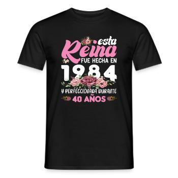 40 Jahre Geburtstagsgeschenk Frau aus dem Jahr 1984 - Männer T-Shirt - Schwarz - Vorne - AI Model Male 178 light (178cm)