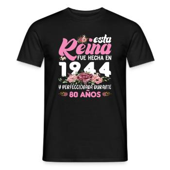 80 Jahre Geburtstagsgeschenk Frau aus dem Jahr 1944 - Männer T-Shirt - Schwarz - Vorne - AI Model Male 178 light (178cm)