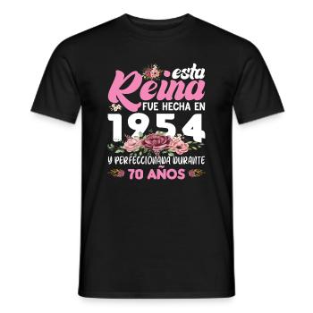 70 Jahre Geburtstagsgeschenk Frau aus dem Jahr 1954 - Männer T-Shirt - Schwarz - Vorne - AI Model Male 178 light (178cm)