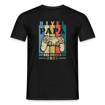Dad 2025 Internship Funny Future Dad - Men's T-Shirt - black - Front - AI Model Male 178 light (178cm)