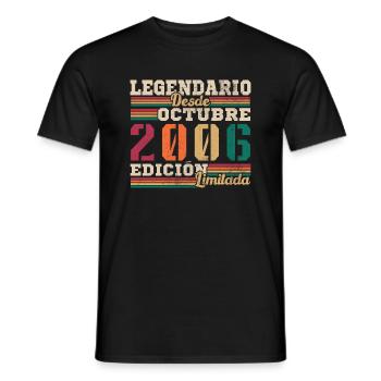 Legendary since 2006 October - Men's T-Shirt - black - Front - AI Model Male 178 light (178cm)