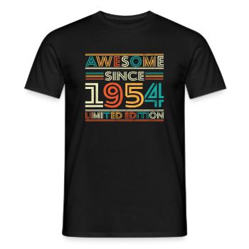 Beeindruckend seit 1954 - Männer T-Shirt - Schwarz - Vorne - AI Model Male 178 light (178cm)