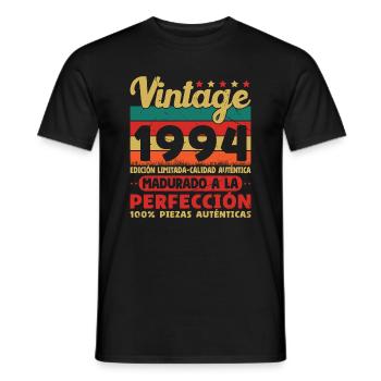 Vinatge 1994 Geburtstagsgeschenk - Männer T-Shirt - Schwarz - Vorne - AI Model Male 178 light (178cm)