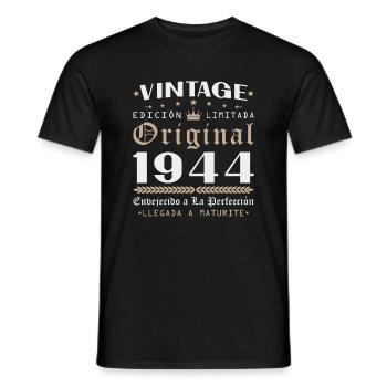 Vinatge 1944 Geburtstagsgeschenk - Männer T-Shirt - Schwarz - Vorne - AI Model Male 178 light (178cm)