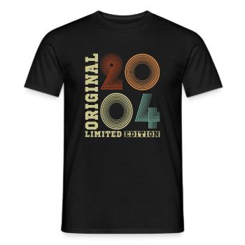 2004 Vintage Retro Geburtstagsgeschenk - Männer T-Shirt - Schwarz - Vorne - AI Model Male 178 light (178cm)