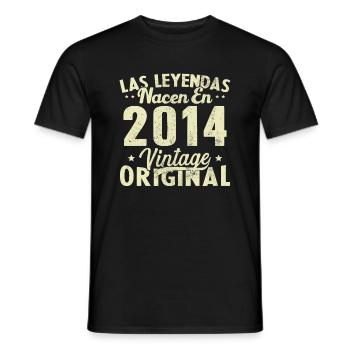 Original 2014 Vinatge Birthday Gift - Men's T-Shirt - black - Front - AI Model Male 178 light (178cm)