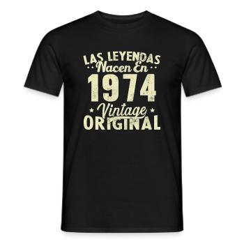 Original 1974 Vinatge Birthday Gift - Men's T-Shirt - black - Front - AI Model Male 178 light (178cm)