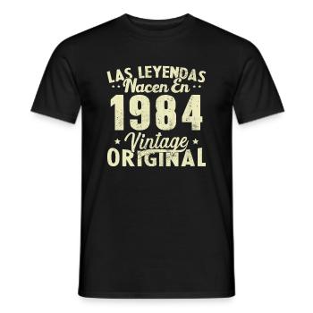Original 1984 Vinatge 1984 Birthday Gift - Men's T-Shirt - black - Front - AI Model Male 178 light (178cm)
