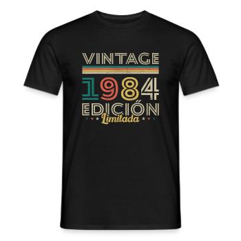 Vinatge 1984 Geburtstagsgeschenk - Männer T-Shirt - Schwarz - Vorne - AI Model Male 178 light (178cm)