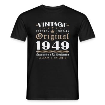 Vinatge 1949 Geburtstagsgeschenk - Männer T-Shirt - Schwarz - Vorne - AI Model Male 178 light (178cm)