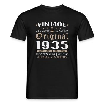 Vinatge 1935 Geburtstagsgeschenk - Männer T-Shirt - Schwarz - Vorne - AI Model Male 178 light (178cm)