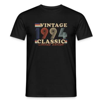 1994 Vintage Retro Geburtstagsgeschenk - Männer T-Shirt - Schwarz - Vorne - AI Model Male 178 light (178cm)