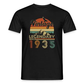 Original 1935 Vintage Retro Cadeau D’anniversaire - T-shirt homme - noir - Devant - AI Model Male 178 light (178cm)