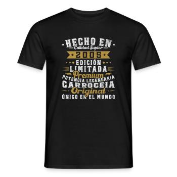 Hergestellt im Jahr 2005 20 Jahre altes Geburtstagsgeschenk - Männer T-Shirt - Schwarz - Vorne - AI Model Male 178 light (178cm)