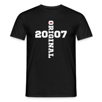Original 2007 Vintage Retro Birthday Gift - Men's T-Shirt - black - Front - AI Model Male 178 light (178cm)