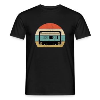 Retro Vintage Kassette - Männer T-Shirt - Schwarz - Vorne - AI Model Male 178 light (178cm)