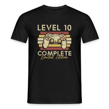 Level 10 Complete - Men's T-Shirt - black - Front - AI Model Male 178 light (178cm)