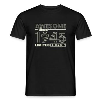 Génial depuis 1945 Vintage Cadeau d’anniversaire - T-shirt homme - noir - Devant - AI Model Male 178 light (178cm)