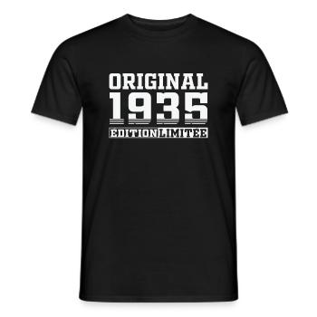 Original 1935 Vintage Rétro Cadeau Anniversaire - T-shirt homme - noir - Devant - AI Model Male 178 light (178cm)