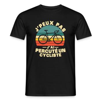 Ich kann nicht, ich fahre einen Radfahrer an - Männer T-Shirt - Schwarz - Vorne - AI Model Male 178 light (178cm)