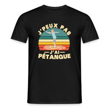 I Can't I Pétanque Humor Geschenk - Männer T-Shirt - Schwarz - Vorne - AI Model Male 178 light (178cm)