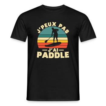 Je Peux Pas J'ai Paddle - T-shirt homme - noir - Devant - AI Model Male 178 light (178cm)