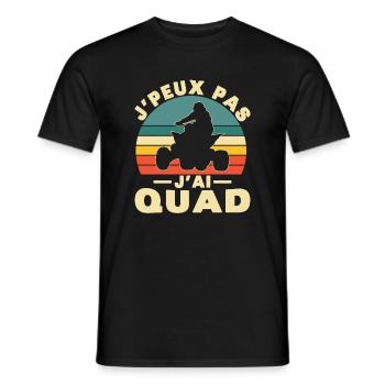 Je peux pas j'ai quad - T-shirt homme - noir - Devant - AI Model Male 178 light (178cm)
