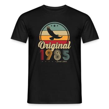Original 1985 Vintage Cadeau d’anniversaire - T-shirt homme - noir - Devant - AI Model Male 178 light (178cm)