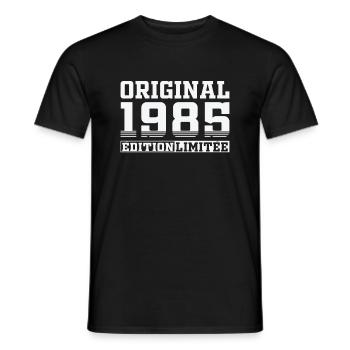 Original 1985 Vintage Cadeau d’anniversaire - T-shirt homme - noir - Devant - AI Model Male 178 light (178cm)