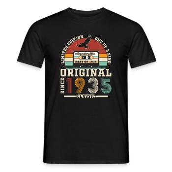 Original 1935 Vintage Retro Cadeau D’anniversaire - T-shirt homme - noir - Devant - AI Model Male 178 light (178cm)