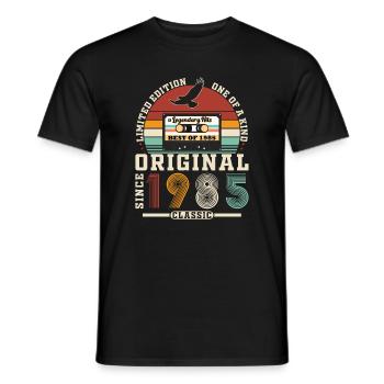 Original 1985 Vintage Cadeau d’anniversaire - T-shirt homme - noir - Devant - AI Model Male 178 light (178cm)